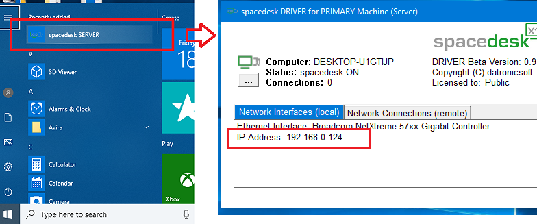 2019-01-18-server on start menu to GUI